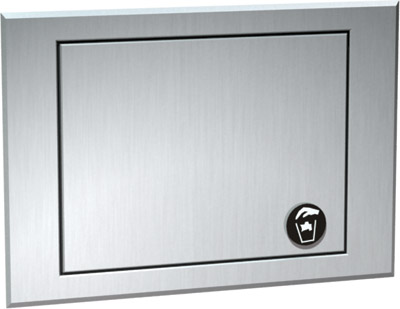 1009 waste receptacle,semi-recessed