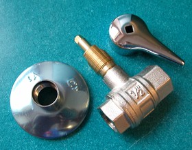 1306 1020 00 spherical valve 1/2" designed for fixing under the plaster