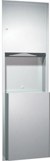2008 recessed towel dispenser and waste receptacle