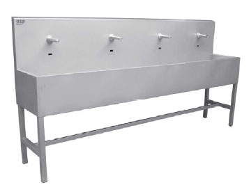 AUL 03 stainless steel wash troughs