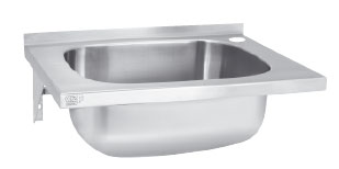 AUM 021 stainless steel wall-mounted wasbasin