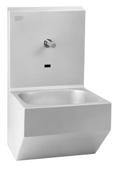 AUM 08 sensor-controlled stainless steel washbasin