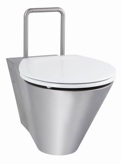 AUZ 01 INV stainless steel wall-mounted toilet for handicapped people