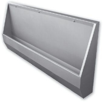 BSPZ 01 Safety stainless steel urinal trough 