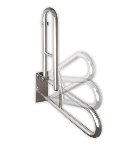 IMS 02 Stainless steel lift-up U-grab handle - 813 mm