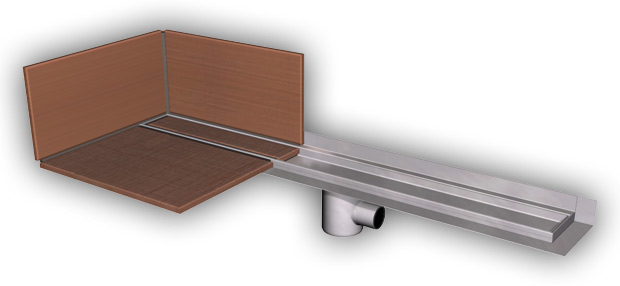 PZ 014L, PZ 014P  trough for embedding of tiles, paving - to the corner