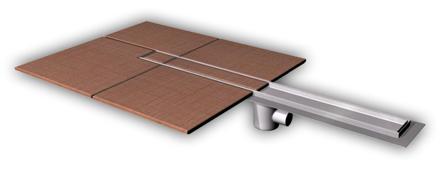 PZ 015 draining trough for embedding of tiles, paving - to space