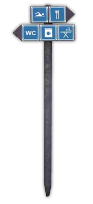 Orientation posts – guide post