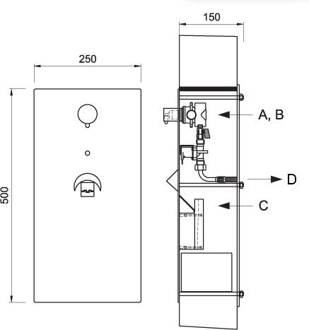 Figure - BSZA 01 anti-vandal subsurface shower unit