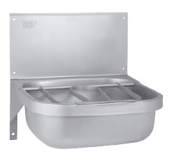 VL 04 stainless steel wall bucket sink with reversible grid