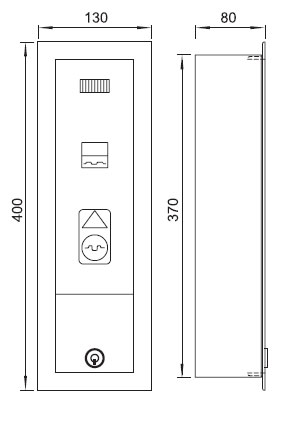 Figure - ZAS 1 subsurface token-operated shower automat