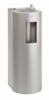 AFO 01.SL drinking fountain with spout for filling bottles designed to stand and to be attached to wall