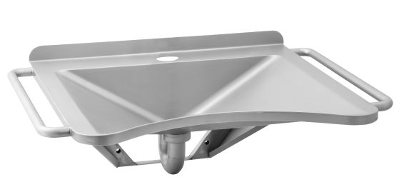 AUM 018 INV low stainless steel washbasin for handicapped people
