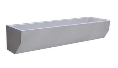 AUL 05.L suspension stainless steel wash trough for doctors with round inner corners