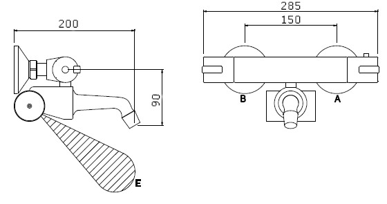 Figure - AUM 5 automatic sensor-controlled tap