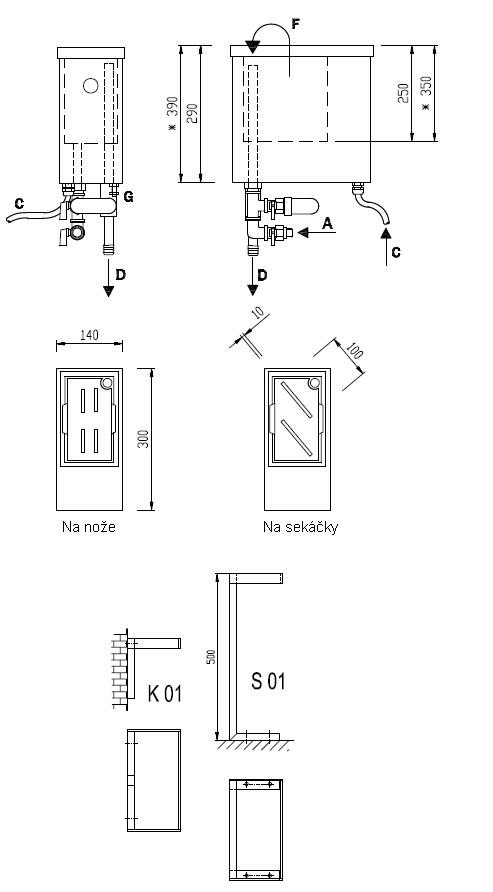 Figure - ST 01 sanitation container for knives