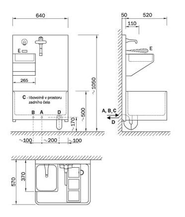 Figure - VLU 01 bucket sink with automatic washbasin