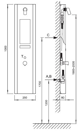 Figure - SA 2 surface shower unit